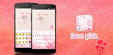 Emoji Keyboard-Love Pink