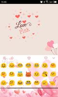 Emoji Keyboard-Love Pink screenshot 1