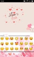 Emoji Keyboard-Love Pink स्क्रीनशॉट 2