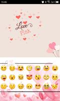 برنامه‌نما Emoji Keyboard-Love Pink عکس از صفحه