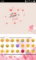 برنامه‌نما Emoji Keyboard-Love Pink عکس از صفحه