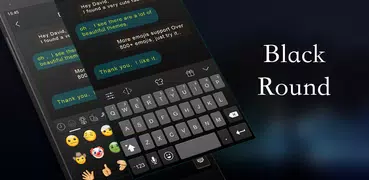 Emoji Keyboard - Black Round