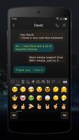 Emoji Keyboard - Black Round 스크린샷 3