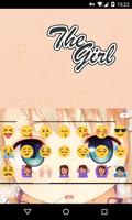 Emoji Keyboard-The Girl captura de pantalla 1