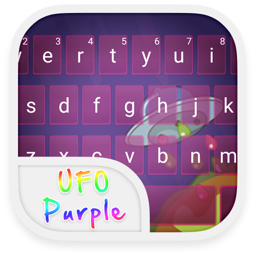 Emoji Keyboard-UFO Purple