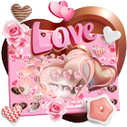 Chocolat amour clavier thème icône