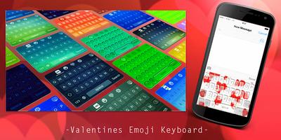 Valentines Emoji Keyboard پوسٹر