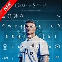 Keyboard 2018 - Cristiano Ronaldo RMA & Football. Affiche