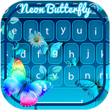 Neon Butterfly Keyboard icône