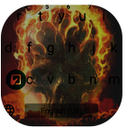 Flaming Skull Keyboard Emoji Theme ikona