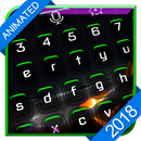 Teclado animado de neón verde APK