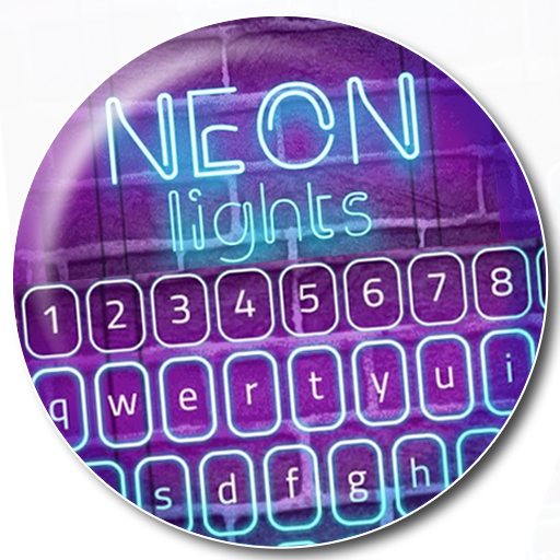 Teclado Animado Neon Lights
