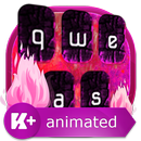 Pink Fire Animated Keyboard APK