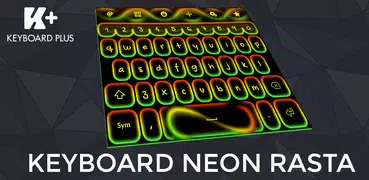 Keyboard Neon Rasta
