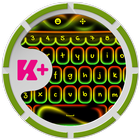 Keyboard Neon Rasta-icoon