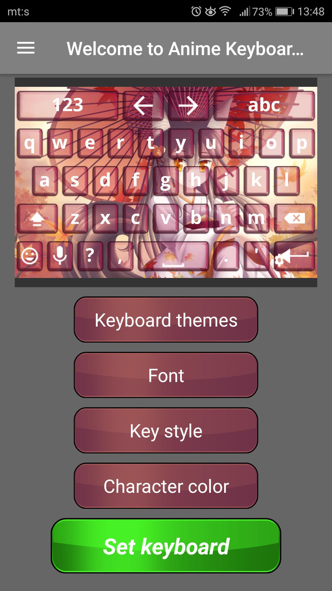 Descarga de APK de Anime Keyboard Theme para Android