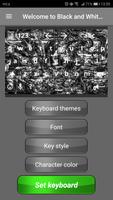 Black & White Keyboard Themes syot layar 1