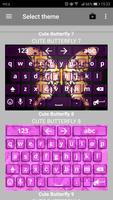 Cute Butterfly Keyboard Themes Affiche