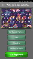 Cute Butterfly Keyboard Themes capture d'écran 1