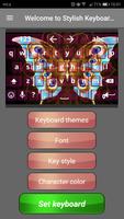 Stylish Keyboard with Emojis Affiche