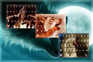 howling wolf Keyboard Theme poster
