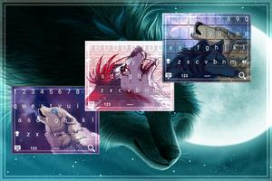 howling wolf Keyboard Theme تصوير الشاشة 1