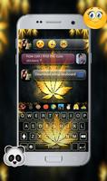 Gold Rasta GO Keyboard Theme imagem de tela 1