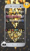 1 Schermata Golden Love Diamond Go Keyboard Theme