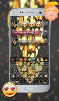 Golden Love Diamond Go Keyboard Theme capture d'écran 2