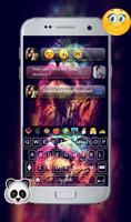 Galaxy Lion King Emoji GO Keyboard Theme screenshot 1