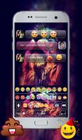 Galaxy Lion King Emoji GO Keyboard Theme 스크린샷 2