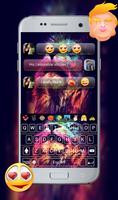 Galaxy Lion King Emoji GO Keyboard Theme screenshot 3