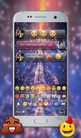 برنامه‌نما Eiffel Tower Night GO Keyboard Theme عکس از صفحه