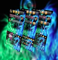 Poster Flame Dragon Fidget Spinner Go Keyboard Theme