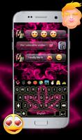 Rasta Pink Neon GO Keyboard Theme скриншот 3