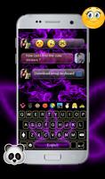 Rasta Purple Neon GO Keyboard Theme स्क्रीनशॉट 1