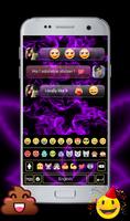 Rasta Purple Neon GO Keyboard Theme syot layar 2