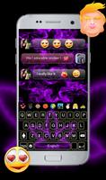 Rasta Purple Neon GO Keyboard Theme ảnh chụp màn hình 3