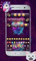 Galaxy Kitty GO Keyboard Theme syot layar 2