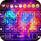 ikon Galaxy Emoji keyboard Theme - Night Galaxy theme