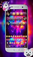 Galaxy Emoji keyboard Theme - Night Galaxy theme screenshot 3