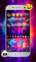 Galaxy Emoji keyboard Theme - Night Galaxy theme screenshot 1