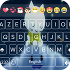 Cute cartoon Cat Emoji Keyboard Theme ikon