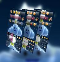 Cute cartoon Cat Emoji Keyboard Theme 海報