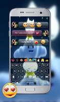 Cute cartoon Cat Emoji Keyboard Theme Ekran Görüntüsü 1