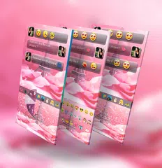 Descargar APK de Paris Rose Teclado Tour Eiffel Thème