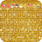 Gold Glitter Emoji Keyboard - Gold Emoji Keyboard ikon