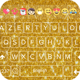 Gold Glitter Emoji Keyboard - Gold Emoji Keyboard ikon