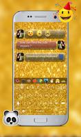 Gold Glitter Emoji Keyboard - Gold Emoji Keyboard скриншот 1