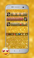 Gold Glitter Emoji Keyboard - Gold Emoji Keyboard 截图 2